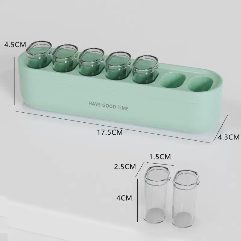 MediVault™ 7-Pod Travel Medicine Organiser with a Seperate Bottom Compartment