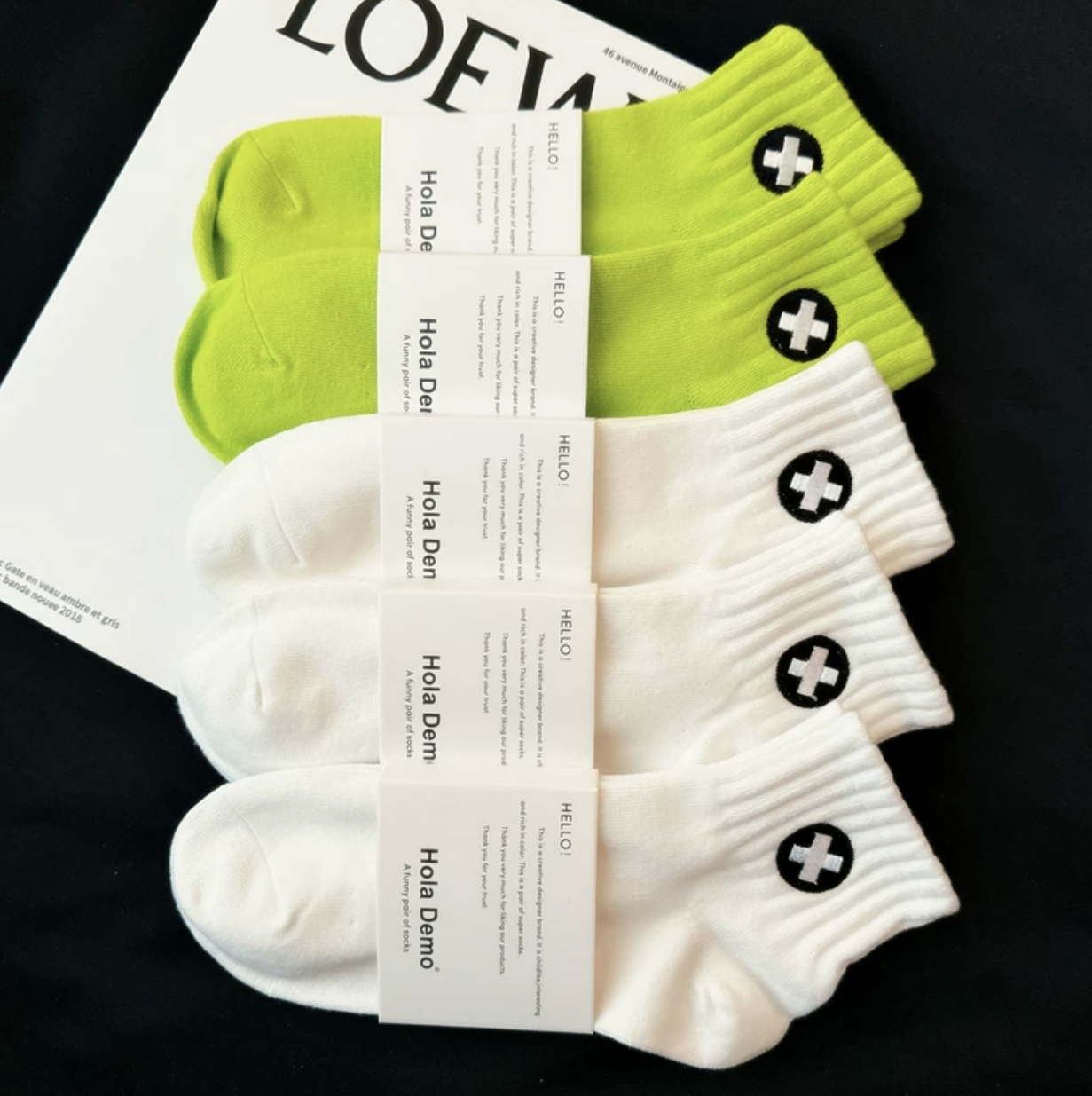 HOLA DEMO Super Soft Ankle Socks (Pack of 5 Pairs)