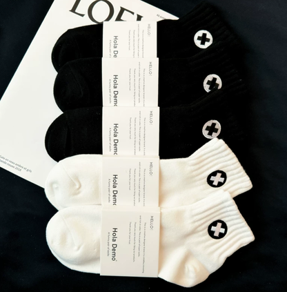 HOLA DEMO Super Soft Ankle Socks (Pack of 5 Pairs)