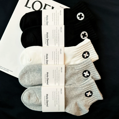 HOLA DEMO Super Soft Ankle Socks (Pack of 5 Pairs)