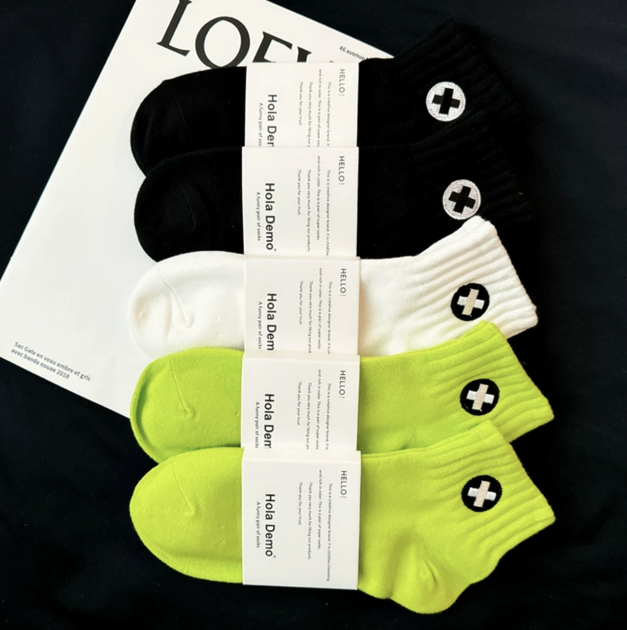 HOLA DEMO Super Soft Ankle Socks (Pack of 5 Pairs)