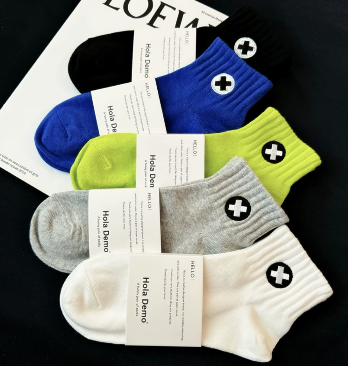 HOLA DEMO Super Soft Ankle Socks (Pack of 5 Pairs)