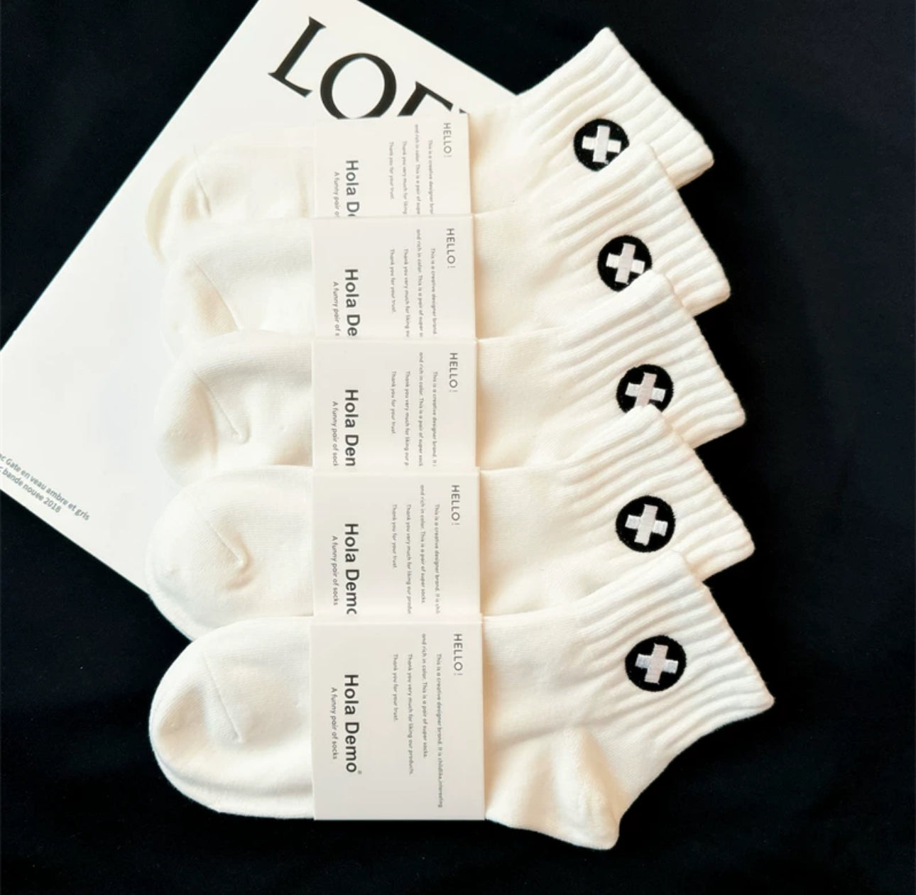 HOLA DEMO Super Soft Ankle Socks (Pack of 5 Pairs)