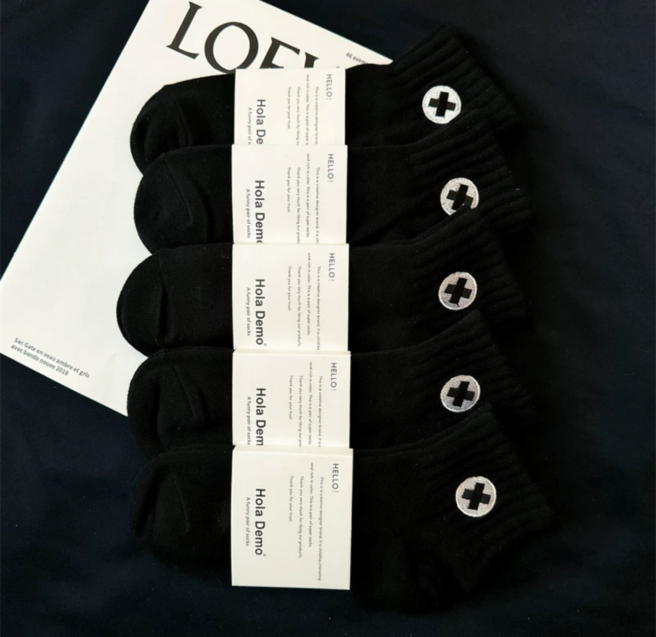 HOLA DEMO Super Soft Ankle Socks (Pack of 5 Pairs)