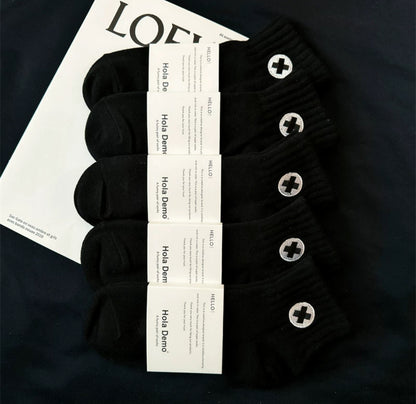 HOLA DEMO Super Soft Ankle Socks (Pack of 5 Pairs)