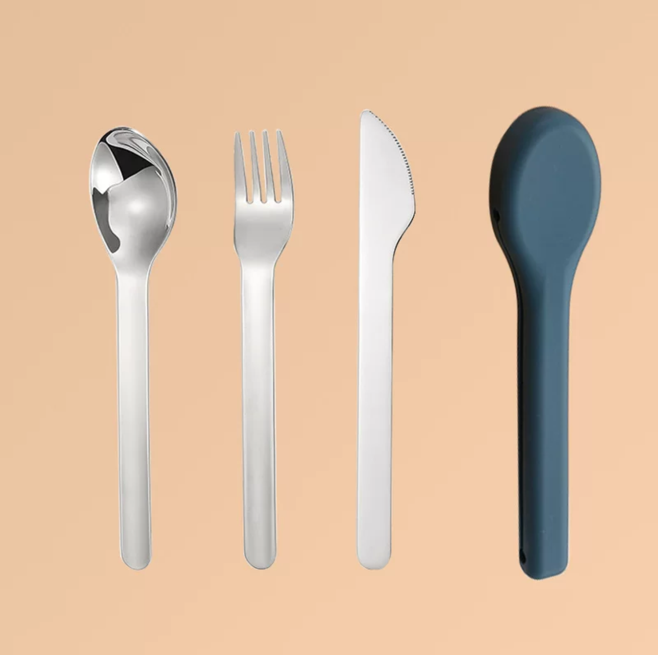 Stainless Steel Cutlery Set with Silicon Case