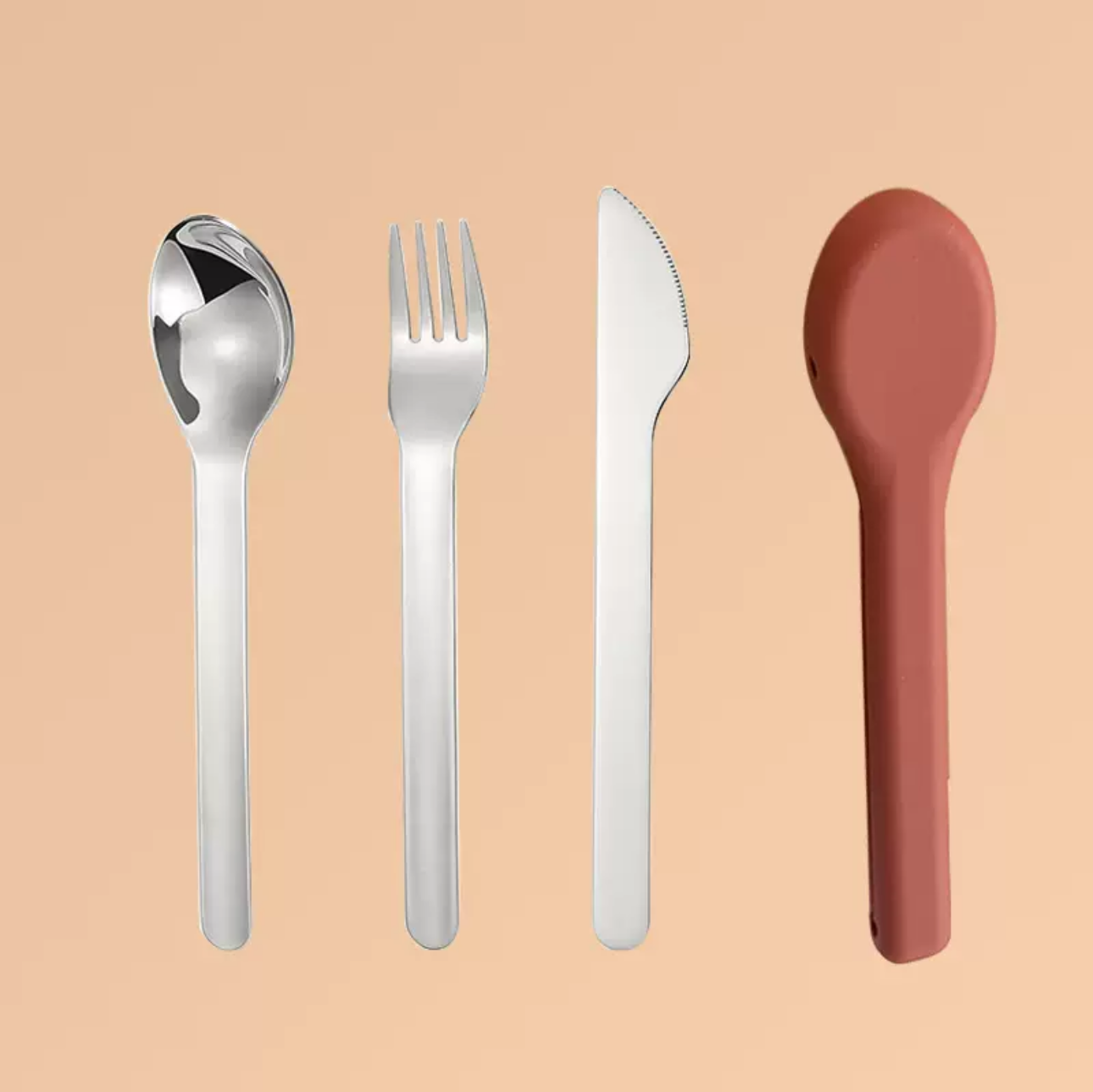 Stainless Steel Cutlery Set with Silicon Case