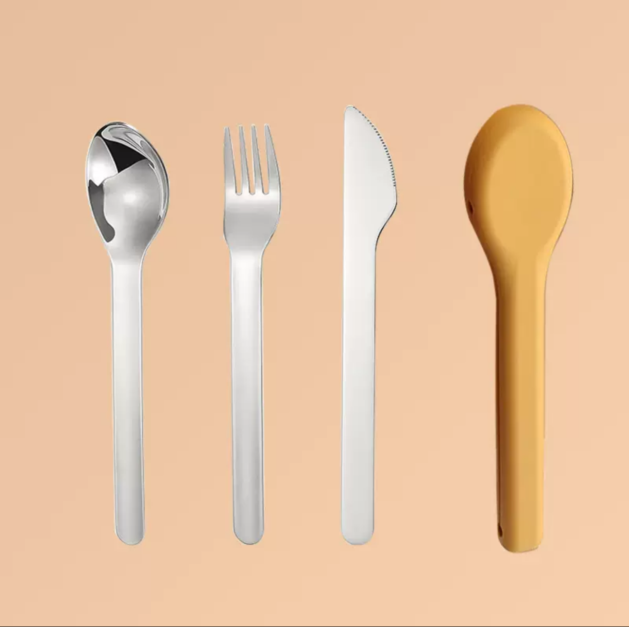 Stainless Steel Cutlery Set with Silicon Case