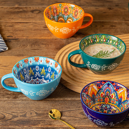 Moroccan Artisanal Ceramic Cup - 400ml