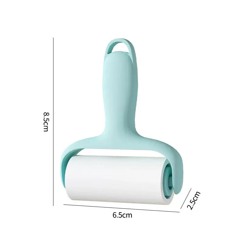 Portable Pocket Lint roller with 2 extra replaceable paper rolls and carry case