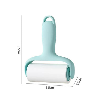 Portable Pocket Lint roller with 2 extra replaceable paper rolls and carry case