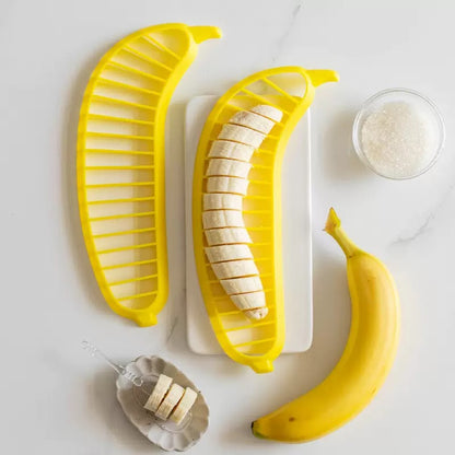 Banana Buddy™ Banana Slicer – Quick & Safe Fruit Cutter with Even Slice Design | BPA-Free Kitchen Gadget for Breakfast, Desserts, Smoothies & Lunchboxes