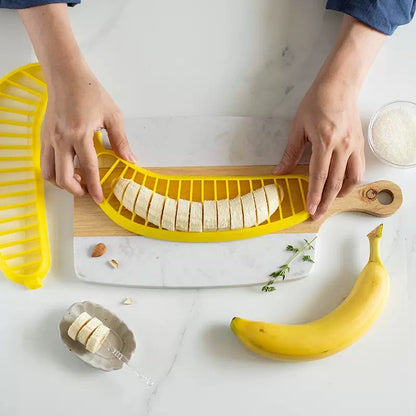 Banana Buddy™ Banana Slicer – Quick & Safe Fruit Cutter with Even Slice Design | BPA-Free Kitchen Gadget for Breakfast, Desserts, Smoothies & Lunchboxes