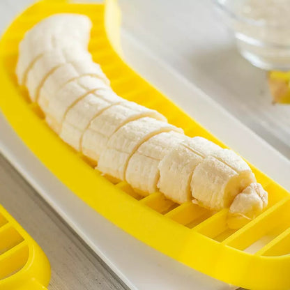 Banana Buddy™ Banana Slicer – Quick & Safe Fruit Cutter with Even Slice Design | BPA-Free Kitchen Gadget for Breakfast, Desserts, Smoothies & Lunchboxes