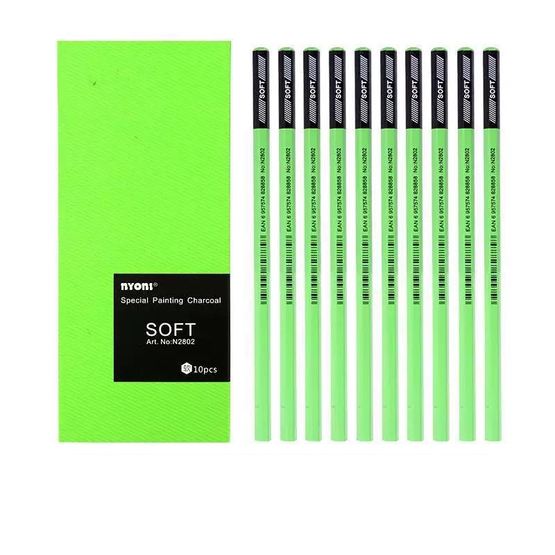 Nioni 10 Pcs Sketching Pencils Set Graphite Pencil Charcoal Pencils Artist Pencils Professional Painting Drawing Sketching Art Supplies for Kids Adults Beginners Artist Students