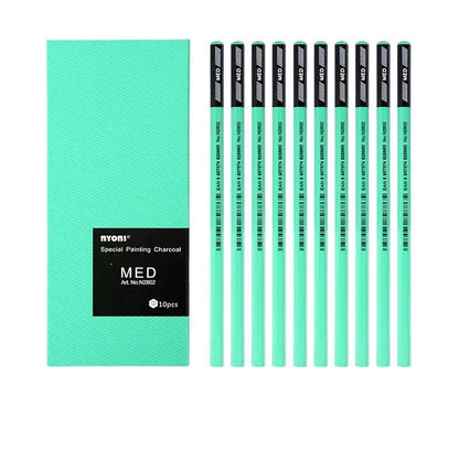 Nioni 10 Pcs Sketching Pencils Set Graphite Pencil Charcoal Pencils Artist Pencils Professional Painting Drawing Sketching Art Supplies for Kids Adults Beginners Artist Students