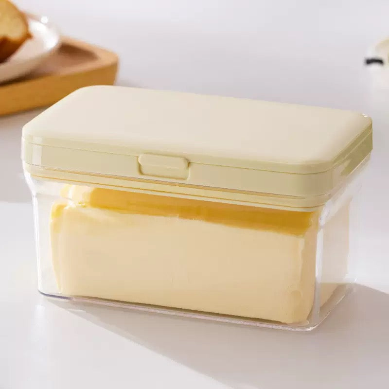 The Great Indian Butter Box™ | Airtight Butter Storage Container for 500g Butter Slabs | Built-in Magnetic Butter Spreader | BPA-Free Clear Butter Keeper with Silicone Seal | Fridge Organizer for Salted & Unsalted Butter