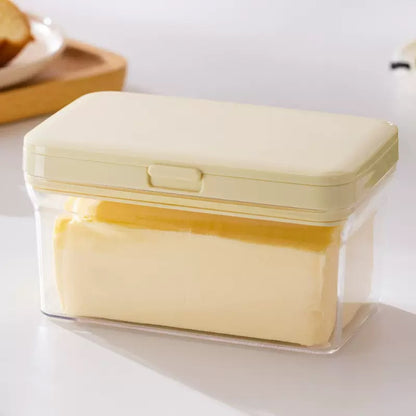 The Great Indian Butter Box™ | Airtight Butter Storage Container for 500g Butter Slabs | Built-in Magnetic Butter Spreader | BPA-Free Clear Butter Keeper with Silicone Seal | Fridge Organizer for Salted & Unsalted Butter
