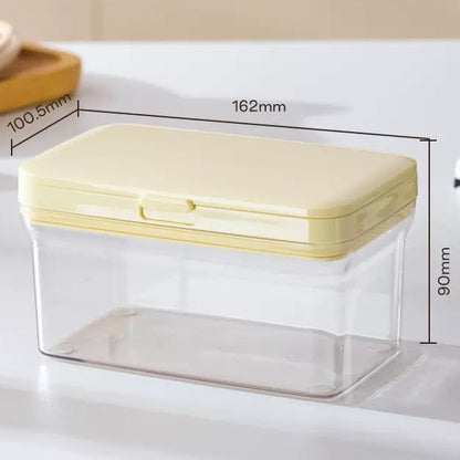 The Great Indian Butter Box™ | Airtight Butter Storage Container for 500g Butter Slabs | Built-in Magnetic Butter Spreader | BPA-Free Clear Butter Keeper with Silicone Seal | Fridge Organizer for Salted & Unsalted Butter