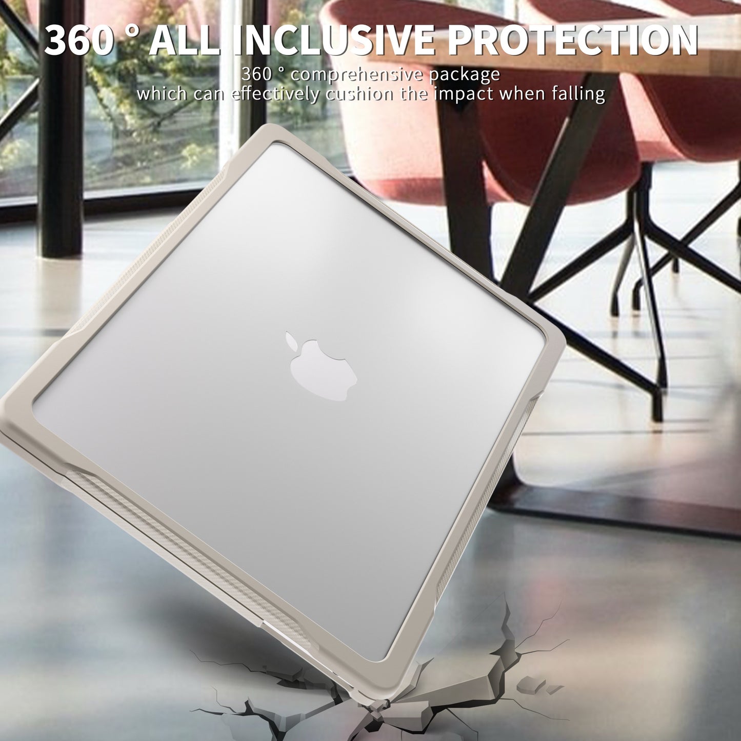 MacBook Hard Carbon fibre Bumper Shell Case for MacBook Air with Silicone Keyboard Cover
