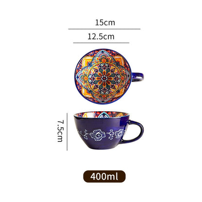 Moroccan Artisanal Ceramic Cup - 400ml