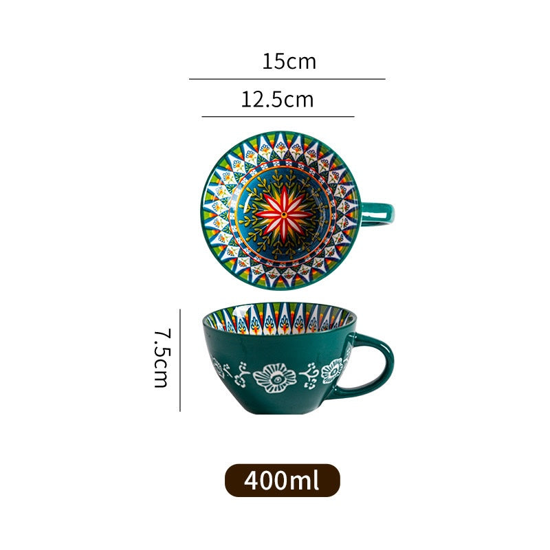 Moroccan Artisanal Ceramic Cup - 400ml