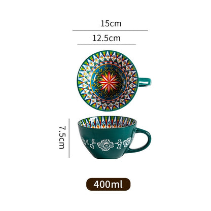 Moroccan Artisanal Ceramic Cup - 400ml