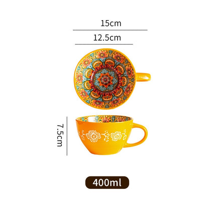 Moroccan Artisanal Ceramic Cup - 400ml
