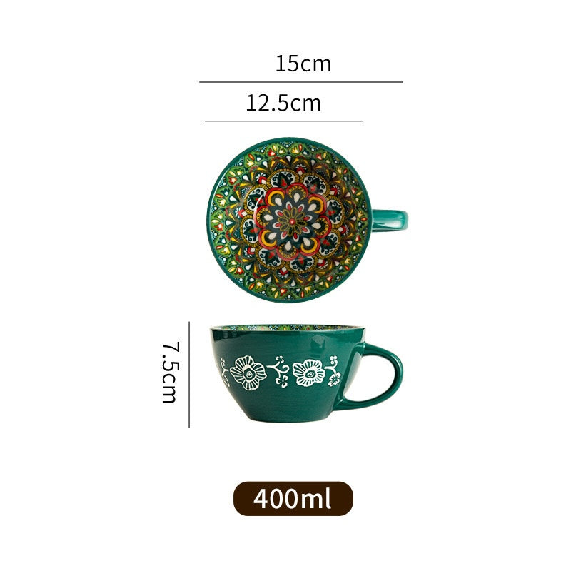 Moroccan Artisanal Ceramic Cup - 400ml