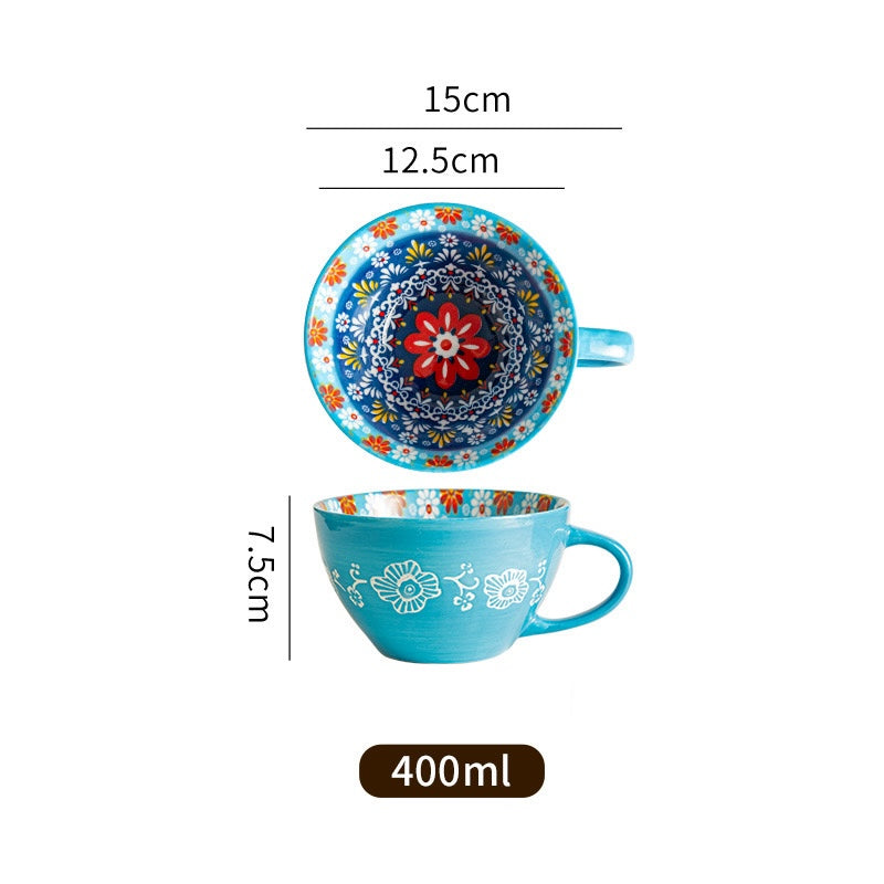 Moroccan Artisanal Ceramic Cup - 400ml
