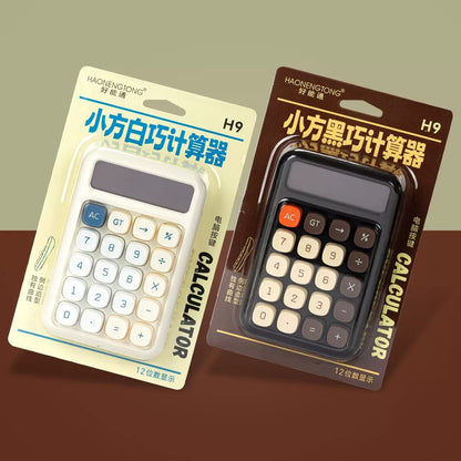 Retro Style minimalist Compact H9 Large LCD Screen 12 Digit Calculator Battery Powered