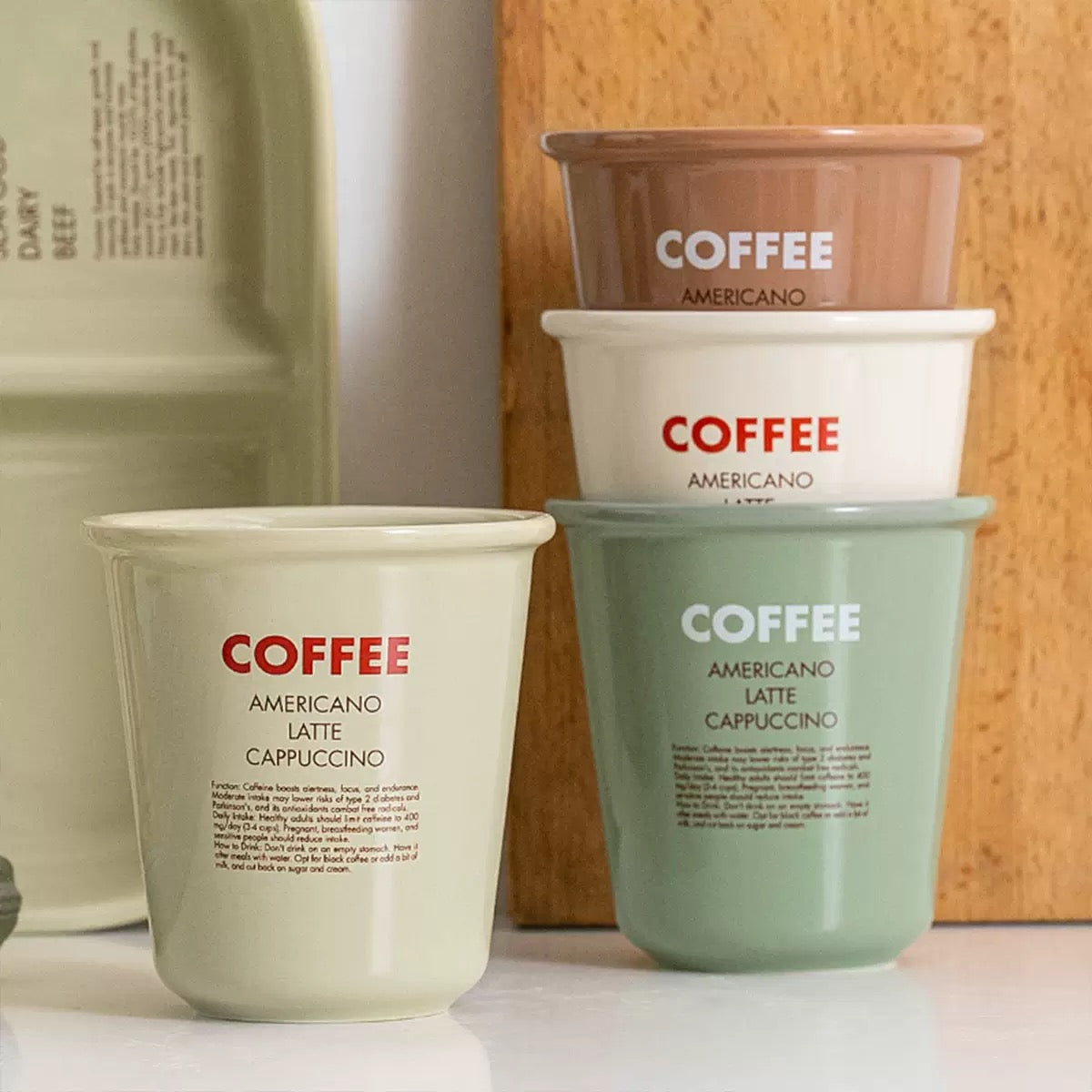 The Roasted Sip High Density Premium High Glaze Ceramic Coffee Cups