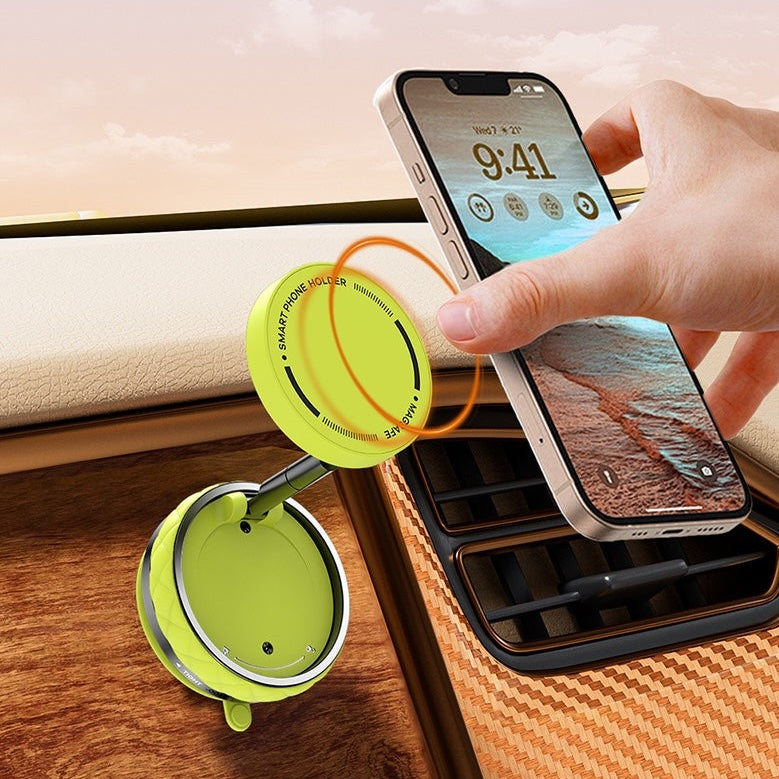 Foldable Car Phone Bracket Stand 360 Degree Rotation Adjustable with Double Suction Technology for Easy Viewing