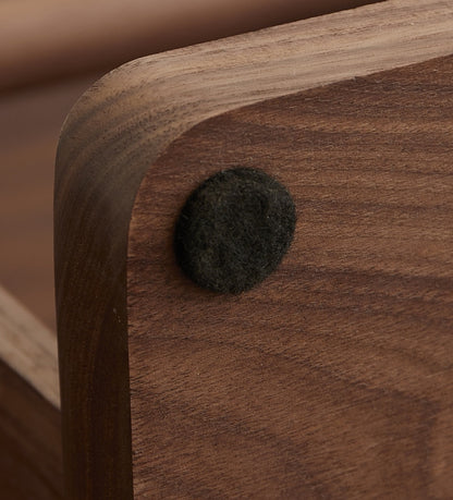 Solid Wooden Trinket Tray with Brass Hooks