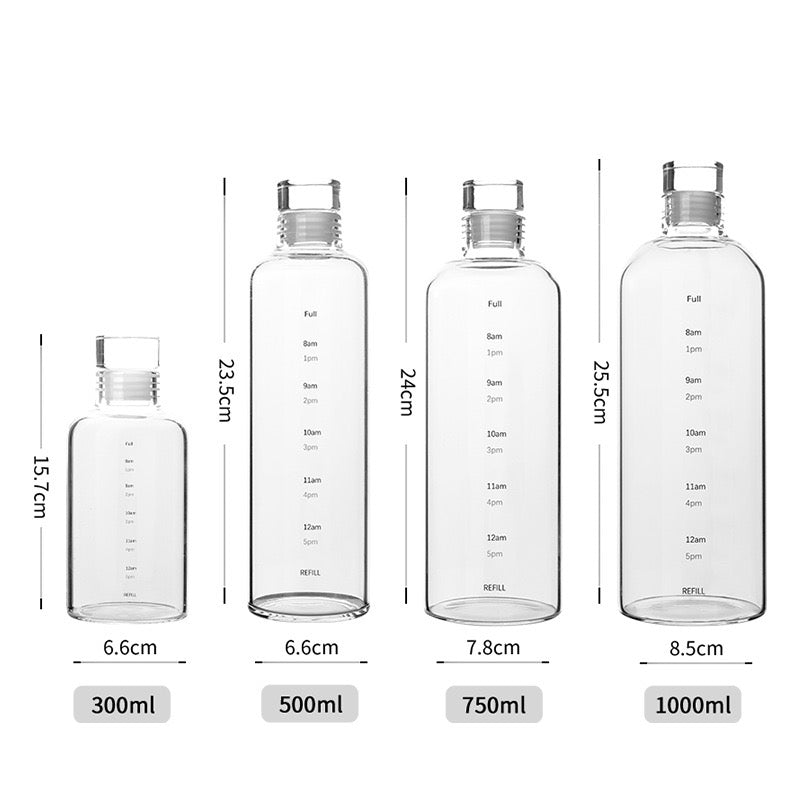 Borosilicate Glass Water bottles