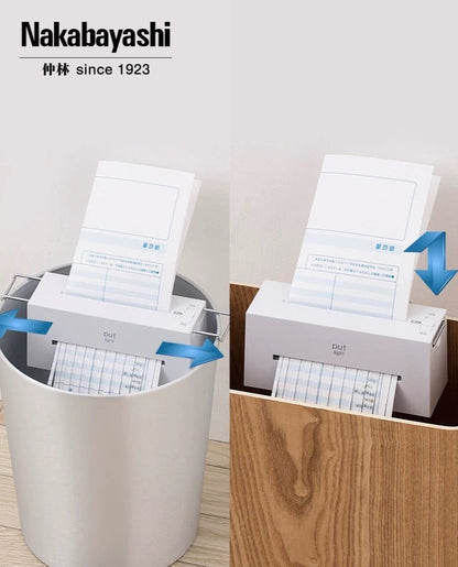 NAKABAYASHI Tabletop Mini Paper Shredder (Japanese Technology)