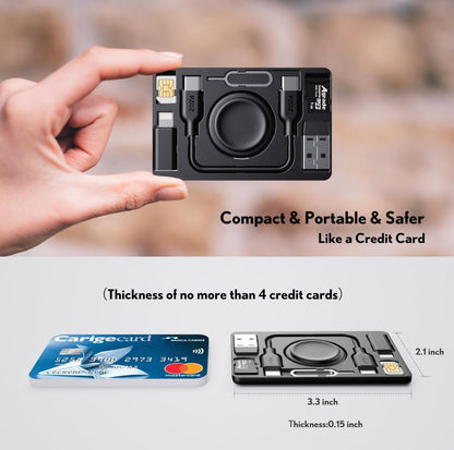 PZOZ 7-in-1 Apple Watch Fast Charging Portable Card Clip