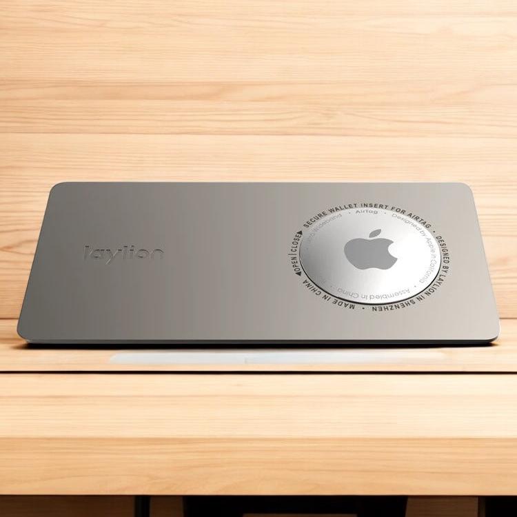 LAYLION Super Slim Aluminium  Card Wallet Insert for AirTag