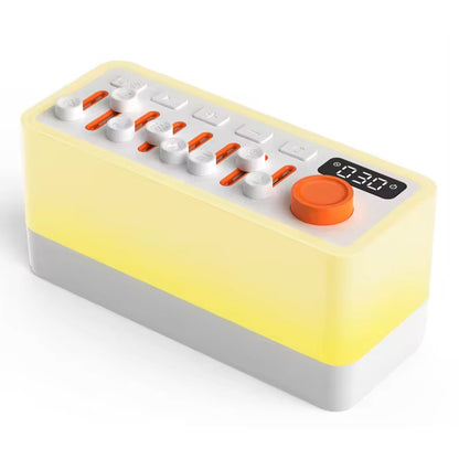 3-in-1 White Noise Sleep Sound Machine/Portable Bluetooth Speaker/12 Colors Night Light, Mixable 8 Nature Sounds & White Noise, Sleep Timer for Baby Adult