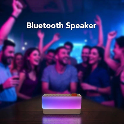 3-in-1 White Noise Sleep Sound Machine/Portable Bluetooth Speaker/12 Colors Night Light, Mixable 8 Nature Sounds & White Noise, Sleep Timer for Baby Adult