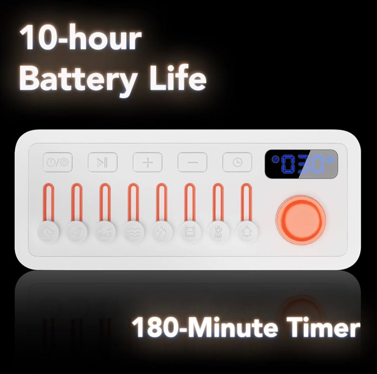 3-in-1 White Noise Sleep Sound Machine/Portable Bluetooth Speaker/12 Colors Night Light, Mixable 8 Nature Sounds & White Noise, Sleep Timer for Baby Adult