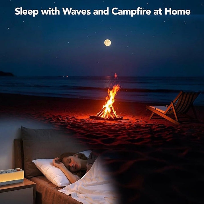 3-in-1 White Noise Sleep Sound Machine/Portable Bluetooth Speaker/12 Colors Night Light, Mixable 8 Nature Sounds & White Noise, Sleep Timer for Baby Adult
