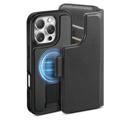 2 in 1 iPhone Detachable Wireless Charging Folio MagSafe Case and Cover RFID Blocking Card wallet Slots Removable Cover for iPhone