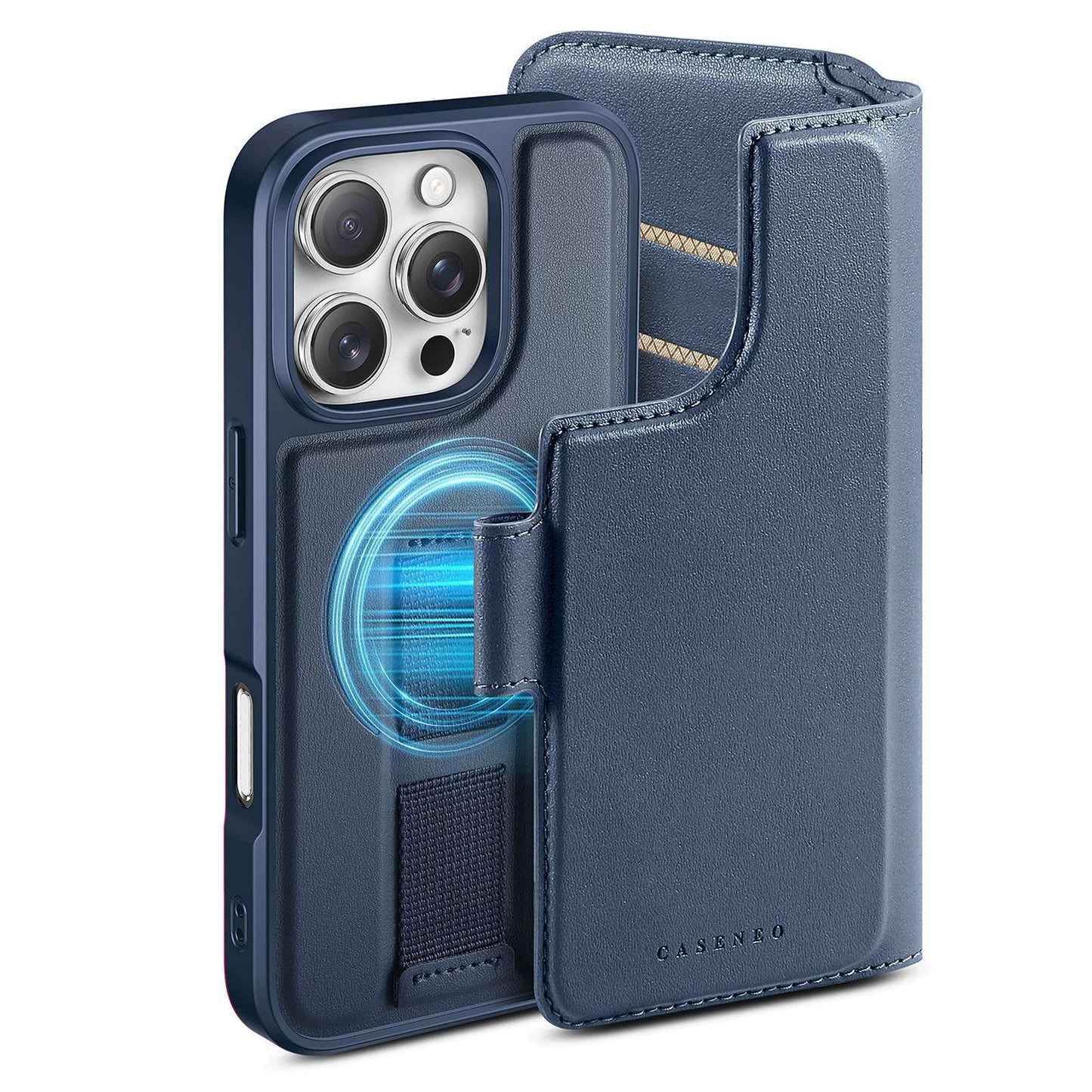 2 in 1 iPhone Detachable Wireless Charging Folio MagSafe Case and Cover RFID Blocking Card wallet Slots Removable Cover for iPhone