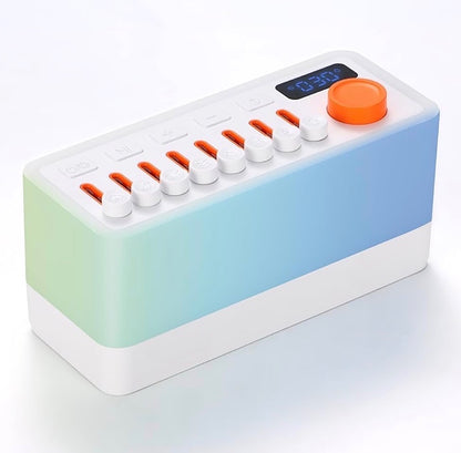 3-in-1 White Noise Sleep Sound Machine/Portable Bluetooth Speaker/12 Colors Night Light, Mixable 8 Nature Sounds & White Noise, Sleep Timer for Baby Adult
