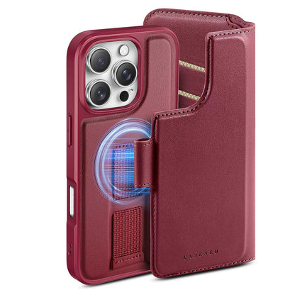 2 in 1 iPhone Detachable Wireless Charging Folio MagSafe Case and Cover RFID Blocking Card wallet Slots Removable Cover for iPhone
