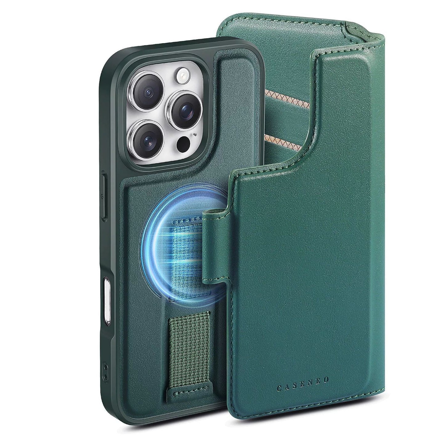 2 in 1 iPhone Detachable Wireless Charging Folio MagSafe Case and Cover RFID Blocking Card wallet Slots Removable Cover for iPhone