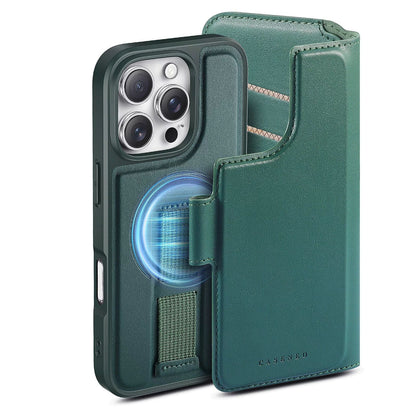 2 in 1 iPhone Detachable Wireless Charging Folio MagSafe Case and Cover RFID Blocking Card wallet Slots Removable Cover for iPhone