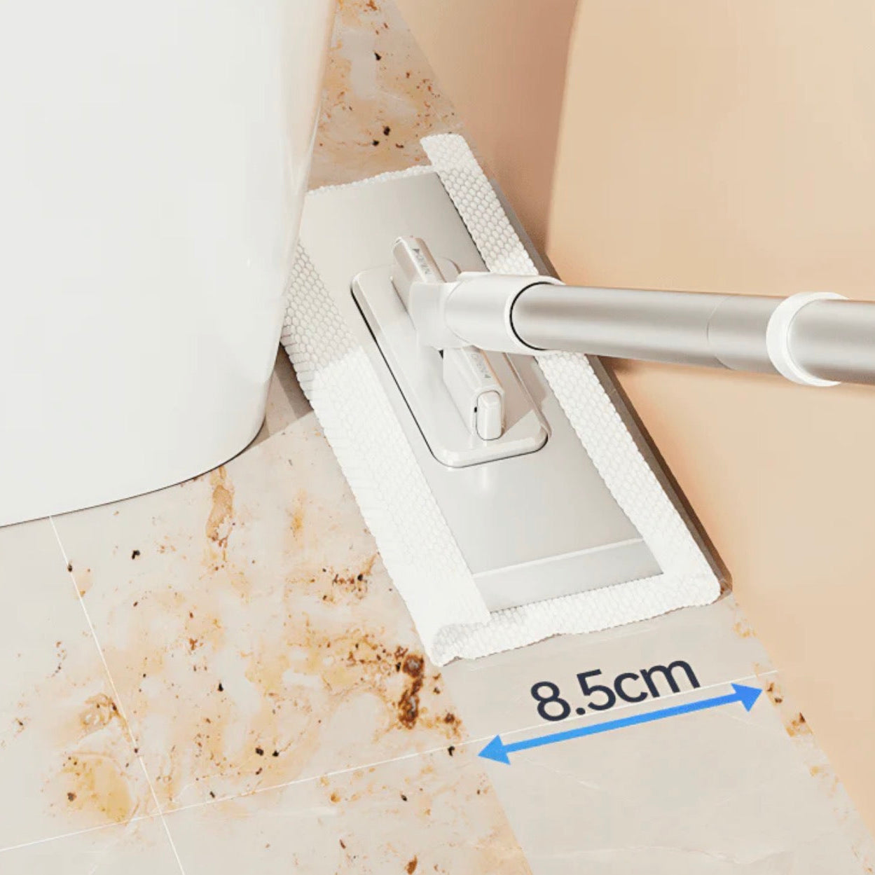 Self Clip Retractable and Multifunctional Cleaning Mop with Quick Cloth Replacement