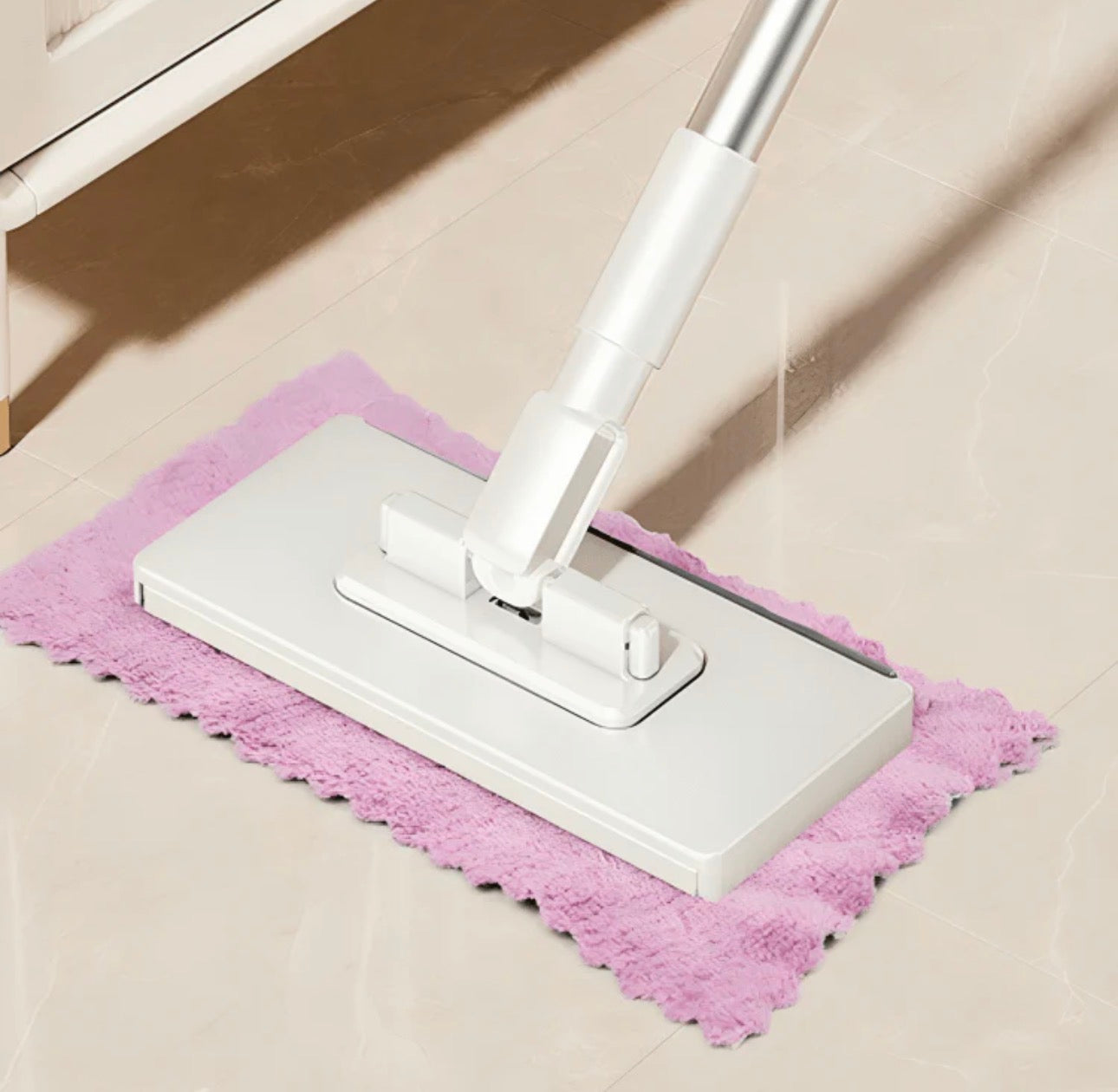 Self Clip Retractable and Multifunctional Cleaning Mop with Quick Cloth Replacement